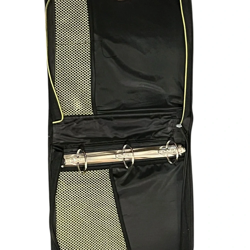 Yellow and Black Zipper Closure Binder